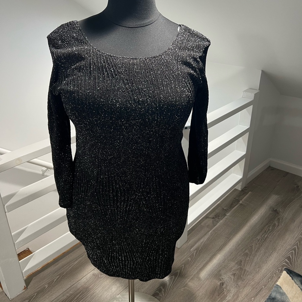 Black Glitter Dress